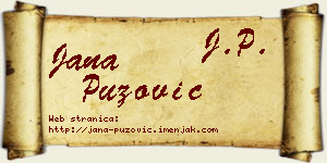 Jana Puzović vizit kartica